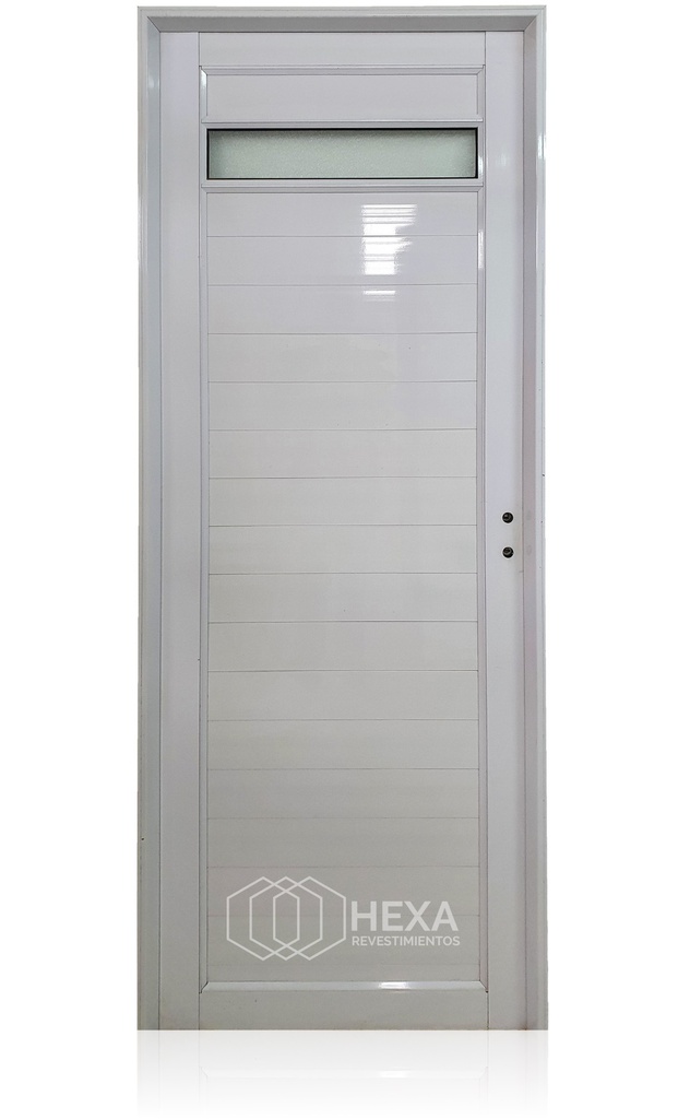 HFA PUERTA ALUMINIO TUBULAR 36mm - VIDRIO SUPERIOR - 80cm - Izquierda